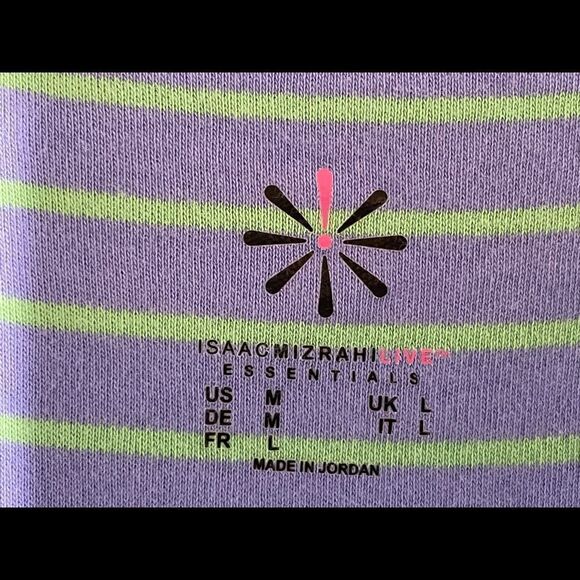 Bundle of 2 Isaac Mizrahi Striped Pima Cotton Tees M - Picture 4 of 7